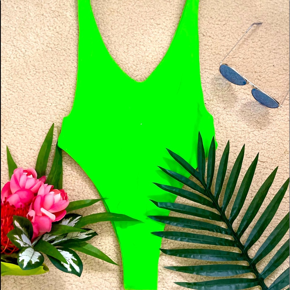 NWT XS Ishine neon green one piece